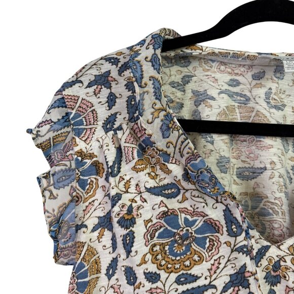 Lucky Brand Floral Print Women's Top - Picture 2 of 12